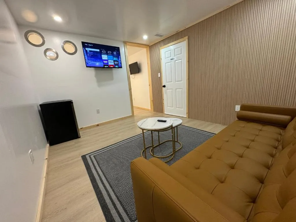 Image of Separate, Big living room, bedroom, and private bathroom